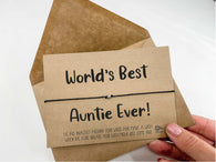 World's Best Auntie Ever wish bracelet