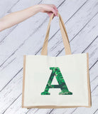 Tropical Cotton & Jute Tote Bag