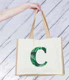 Tropical Cotton & Jute Tote Bag