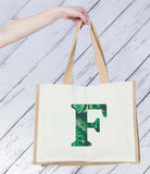 Tropical Cotton & Jute Tote Bag