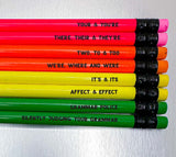 Grammar Pencils - Set of 8 Neon