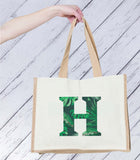 Tropical Cotton & Jute Tote Bag