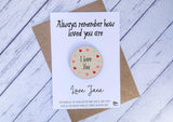 Wooden token - I Love You token (Valentines Hearts)