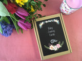 Baby Journey Cards ® Chalkboard Floral