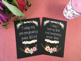 Mummy Journey Cards ® Chalkboard Floral