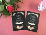 Mummy Journey Cards ® Chalkboard Floral