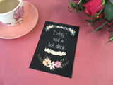 Mummy Journey Cards ® Chalkboard Floral