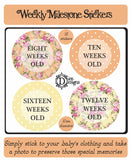 Weekly Journey Stickers - Bright Floral