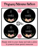 Pregnancy Journey Stickers - Chalkboard Floral