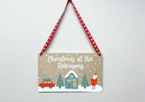 Christmas at the Personalised Hanging Xmas plaque - Teal House