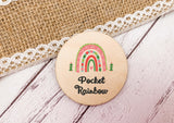 Wooden Token -  Xmas Pocket Rainbow