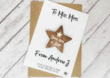 You are a star dark wood magnet card